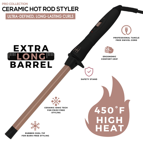 Hot & Hotter Ceramic Hot Rod Styler Wand 1/2 inch