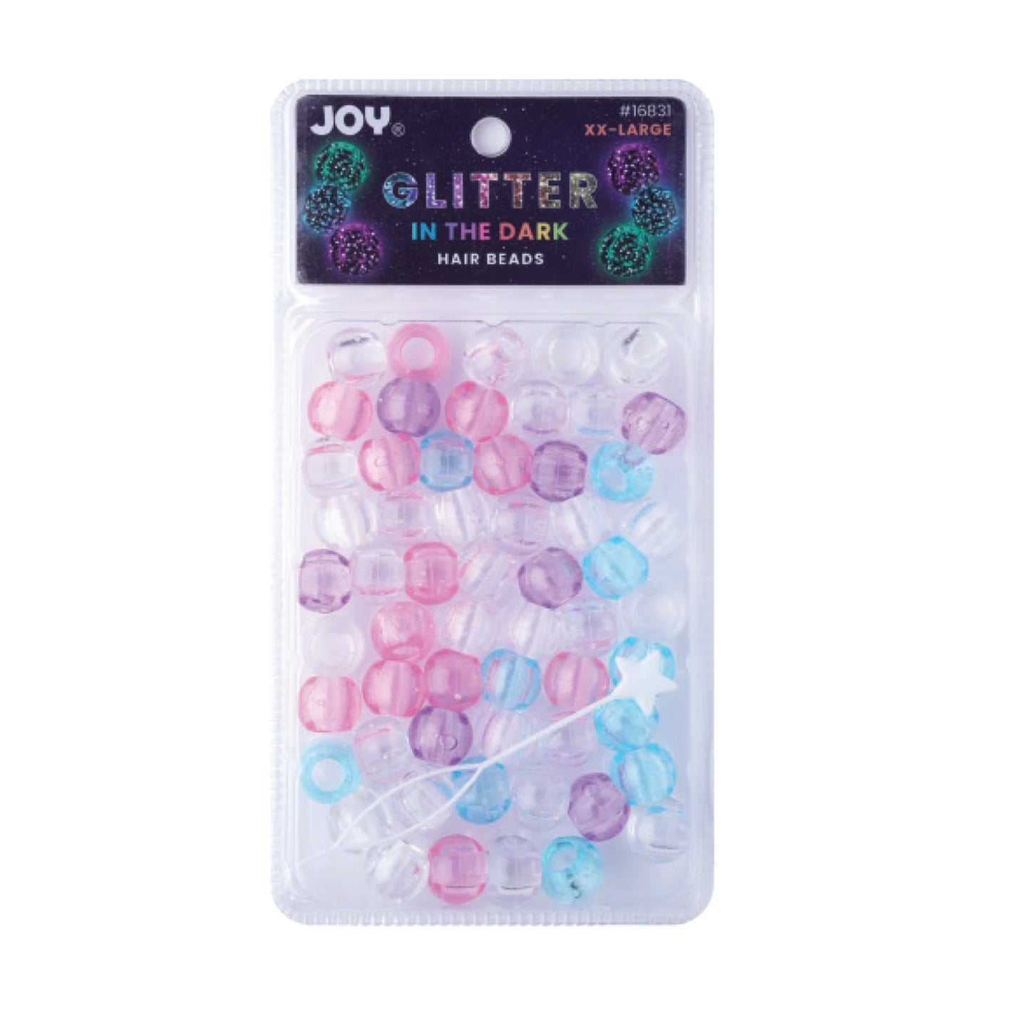 Joy Round Beads XXLarge Glitter Glow Beads Joy