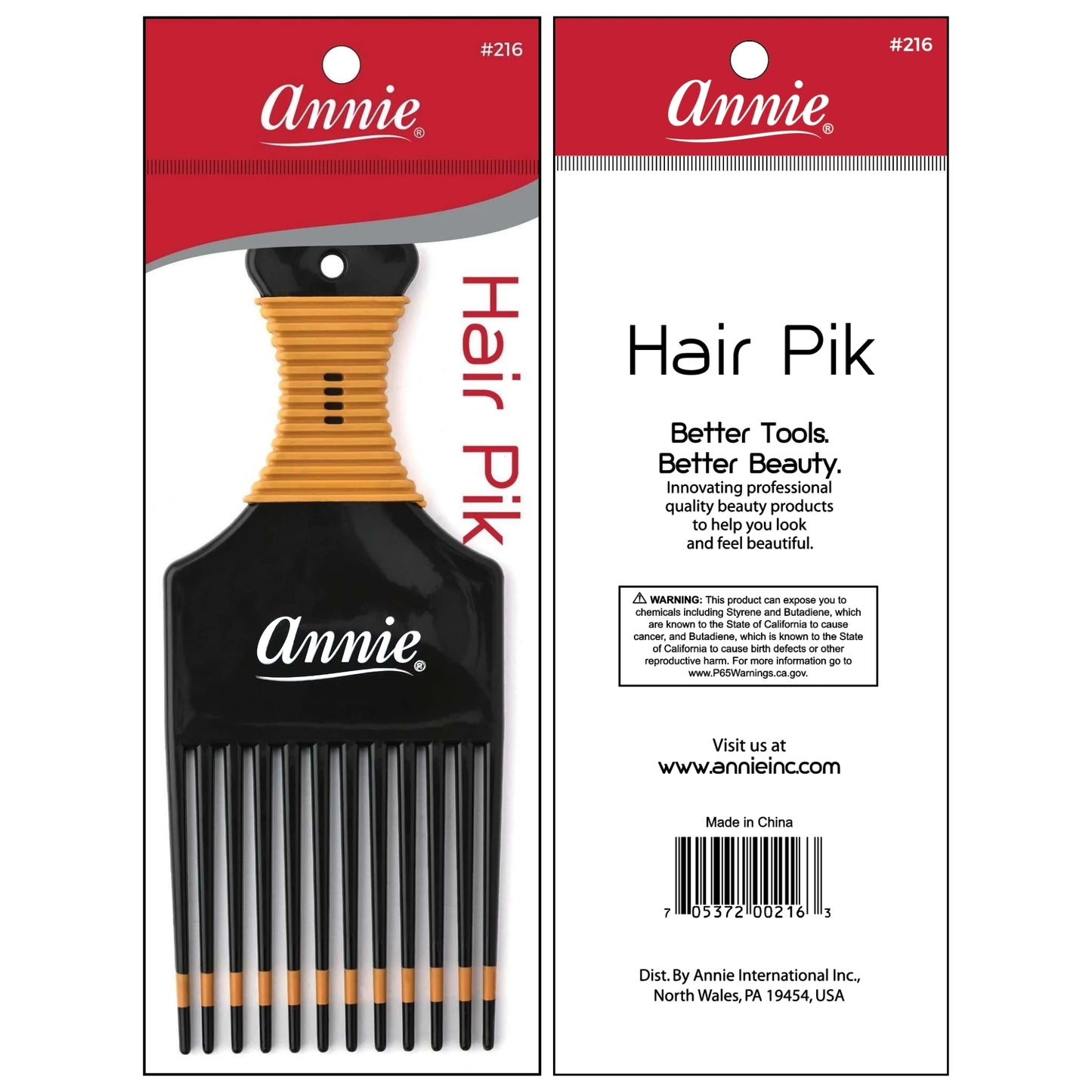 Annie International:Annie Hair Pik Asst Color Two Tone