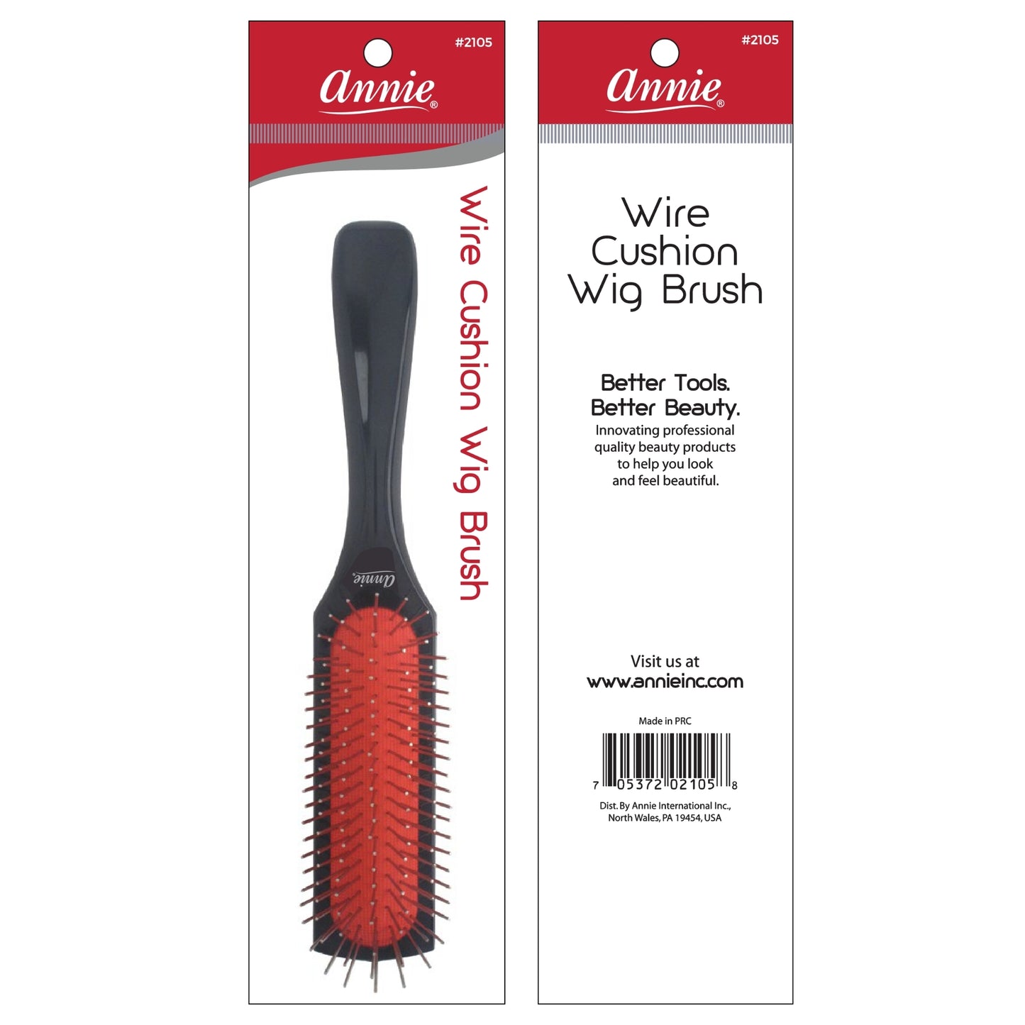 Annie International:Annie Wire Cushion Wig Brush