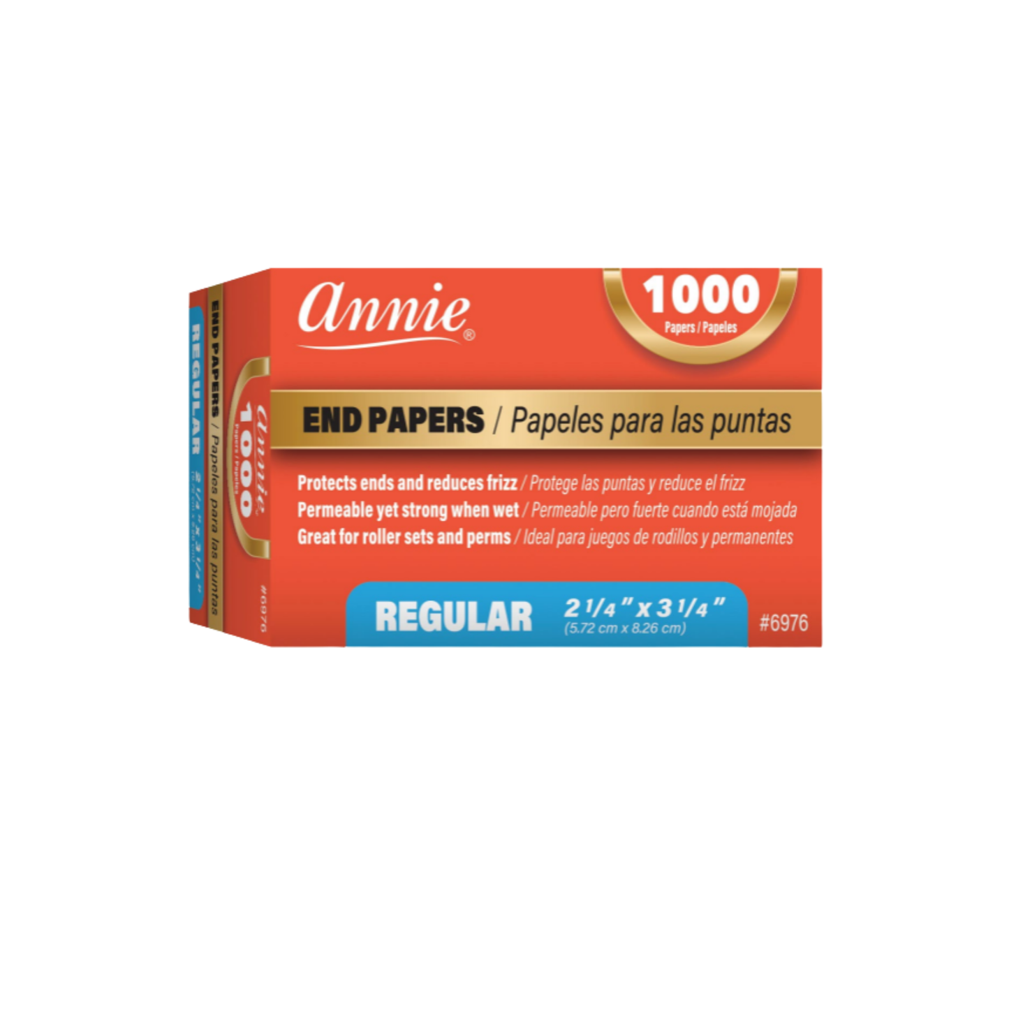 Annie Salon End Papers Regular, 1,000 Count, White