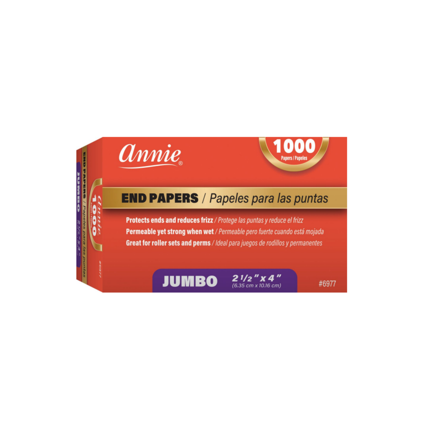 Annie Salon End Papers Jumbo, 1,000 Count, White