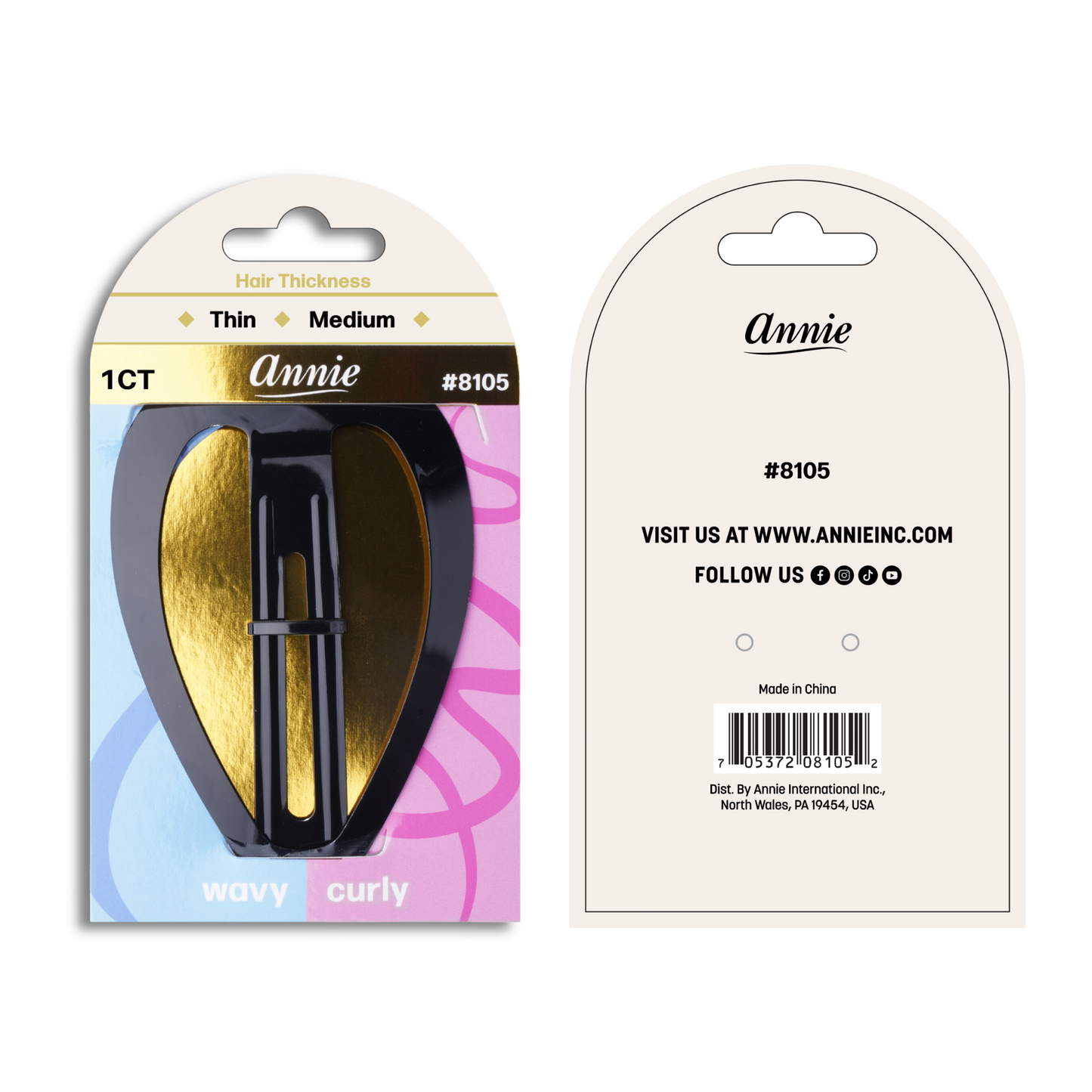 Annie Jumbo Snap Clip 10.5cm black hair clip for thin to medium wavy and curly hair, 1 count, stylish and secure hold.