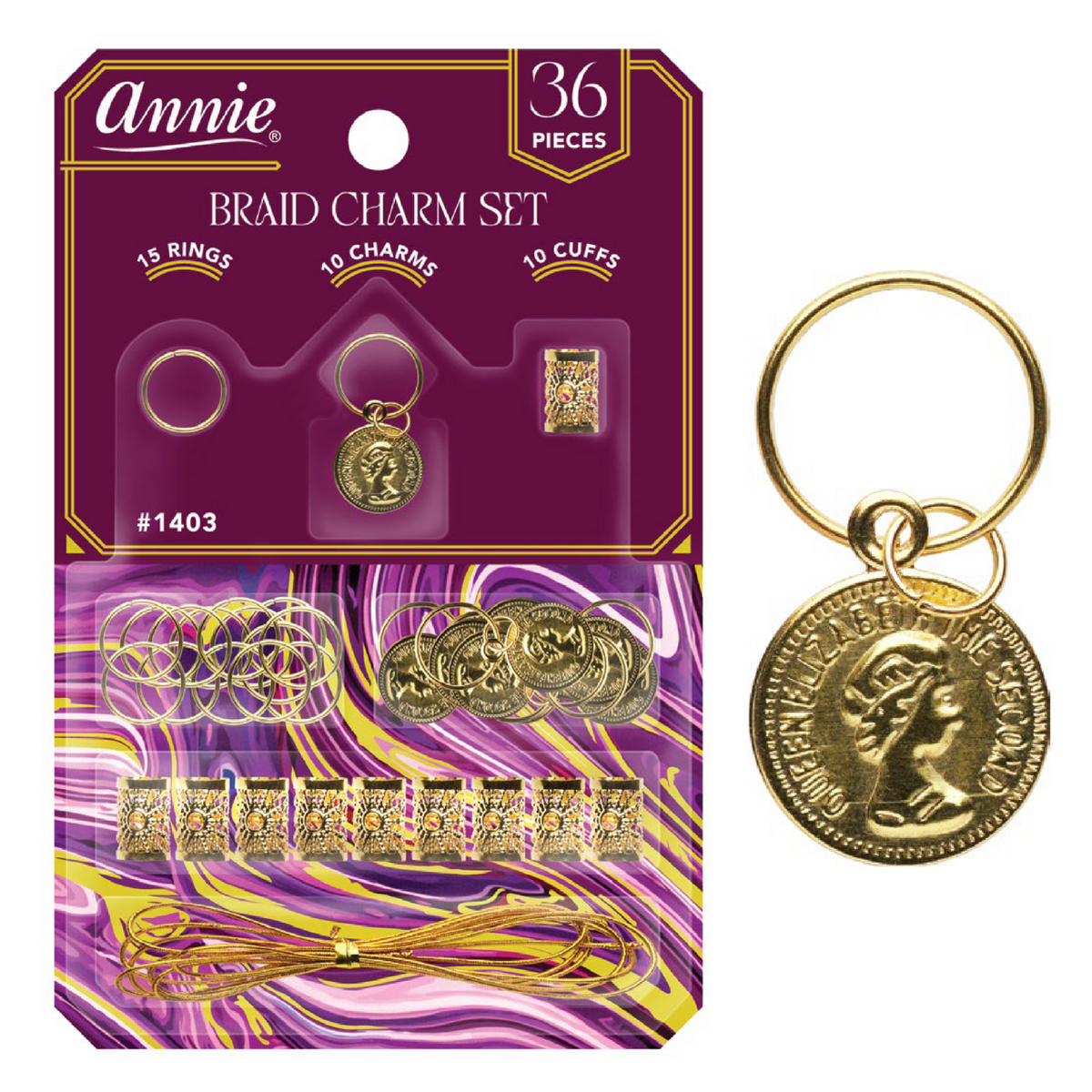 Annie Braid Charm Set, Coin Annie International