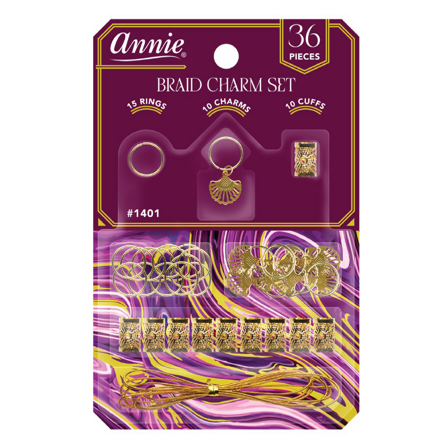 Annie Braid Charm Set, Fan in packaging.