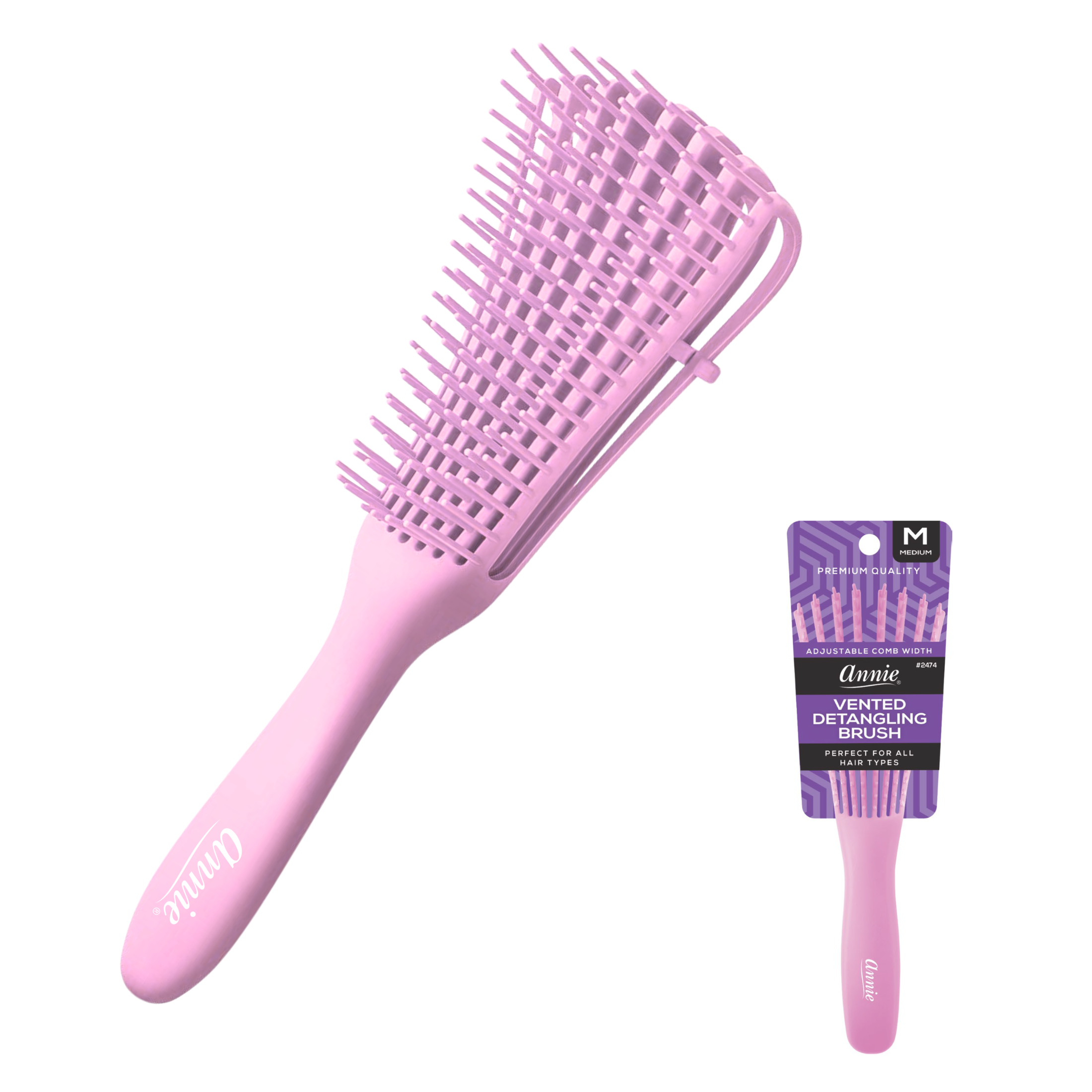 Annie Vented Detangler Brush Medium 8 Row | Natural Hair – Annie