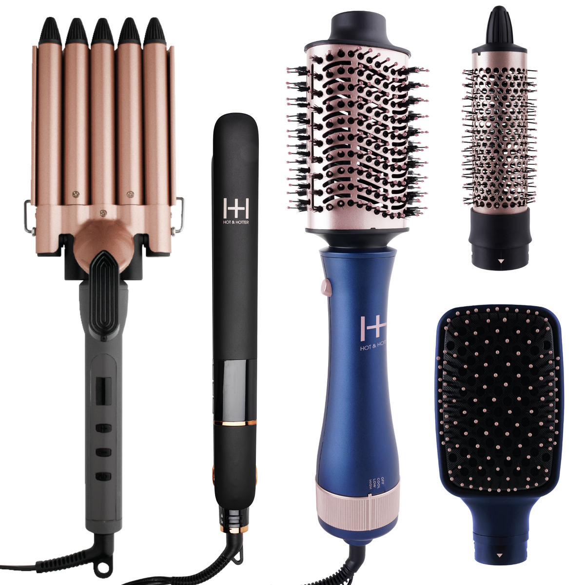 Hot & Hotter Dangerous Styles: Interchangeable Dryer Brush, Flat