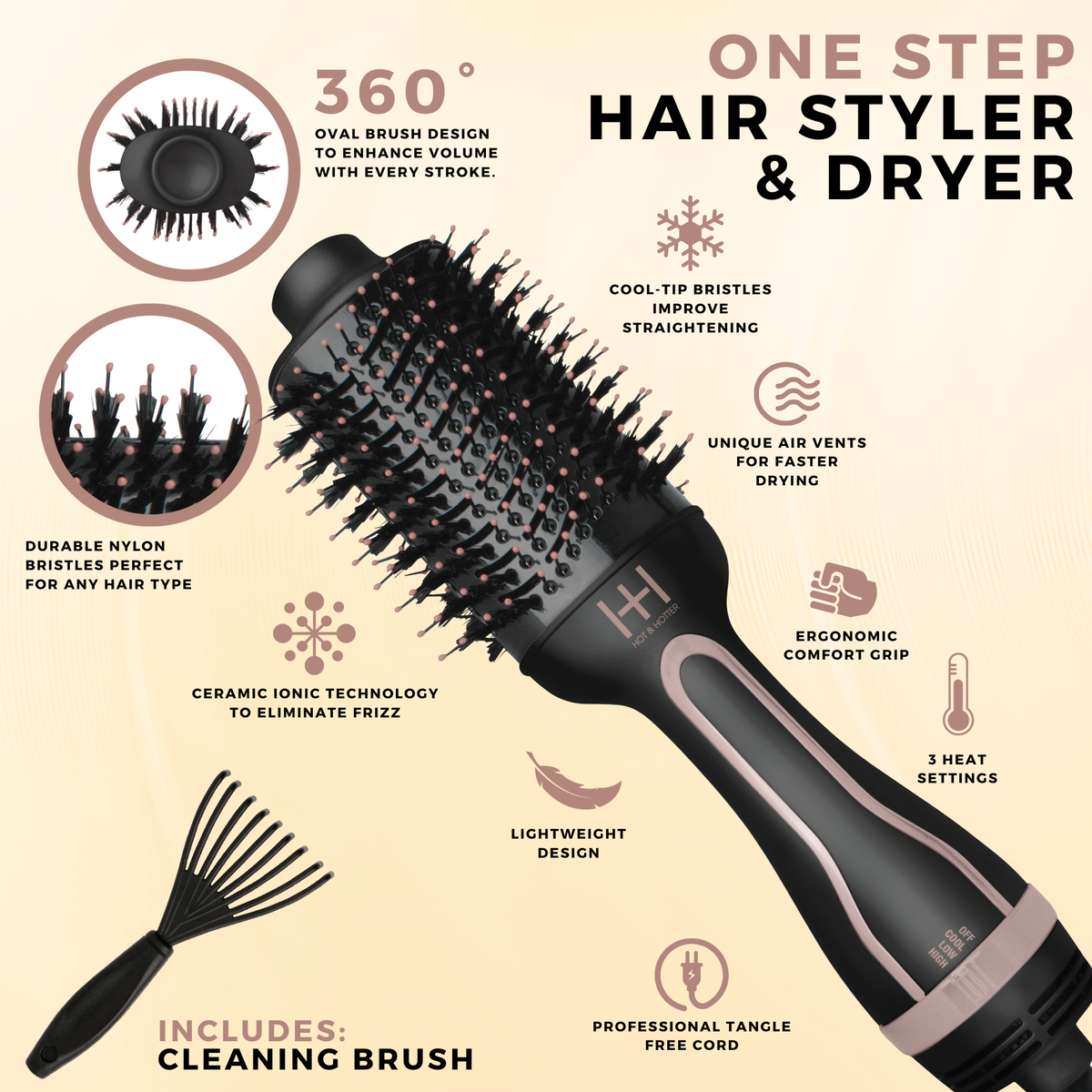 One step hair dryer and styler hot sale