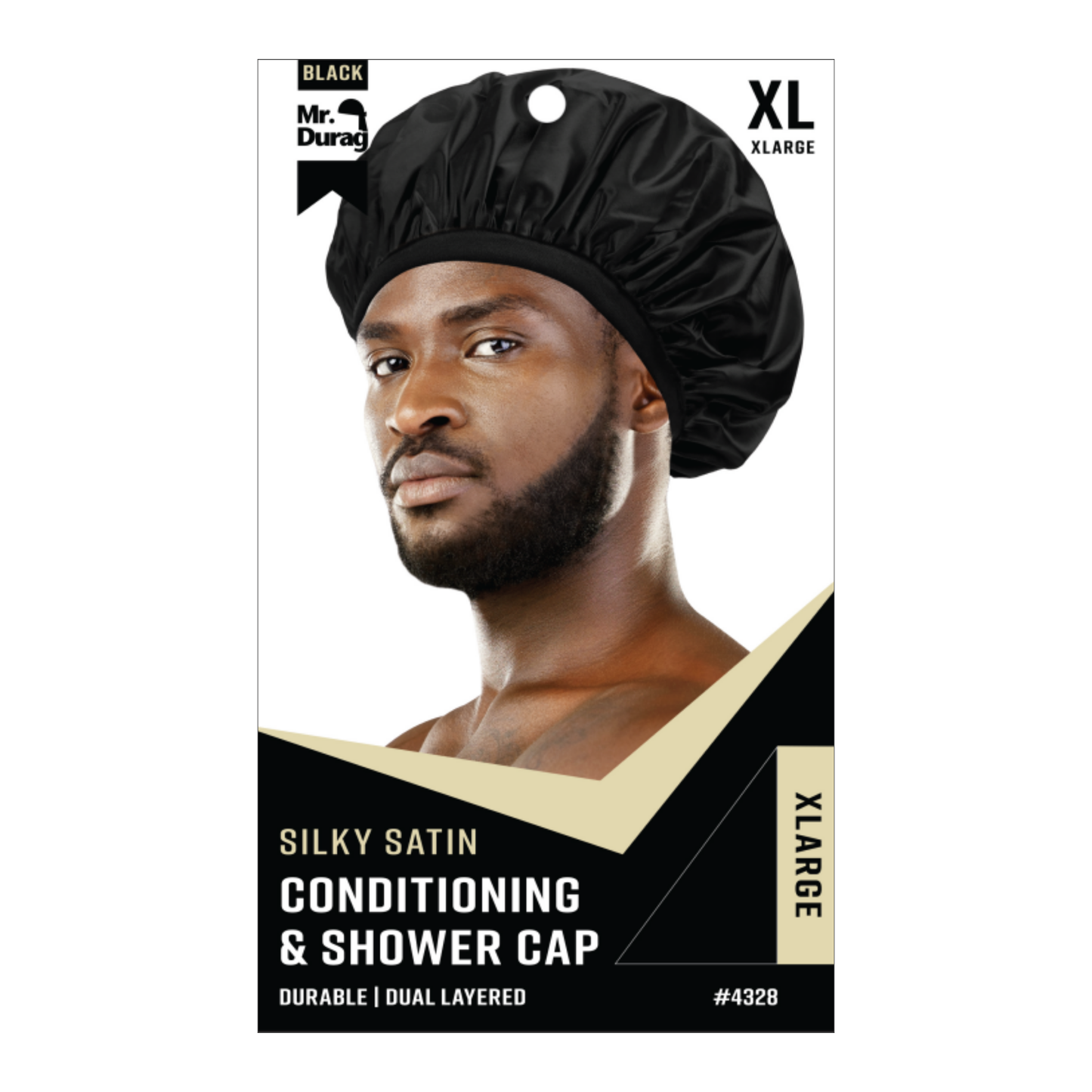 Mr. Durag Shower & Conditioning Cap XL, 1 Count, Black