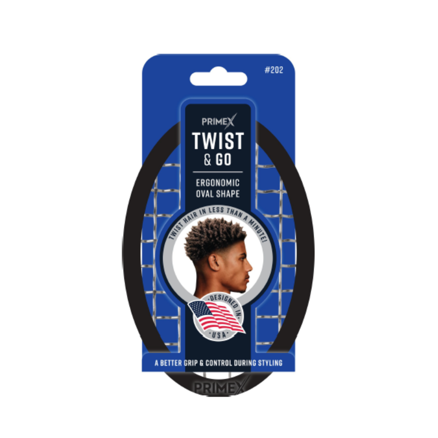 PrimeX Twist & Go Comb, 1 Count, Black