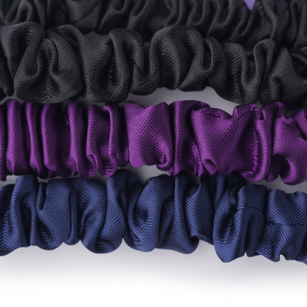 Annie Satin Twister Hair Scrunchie Thin, 5 Count, Assorted Colors