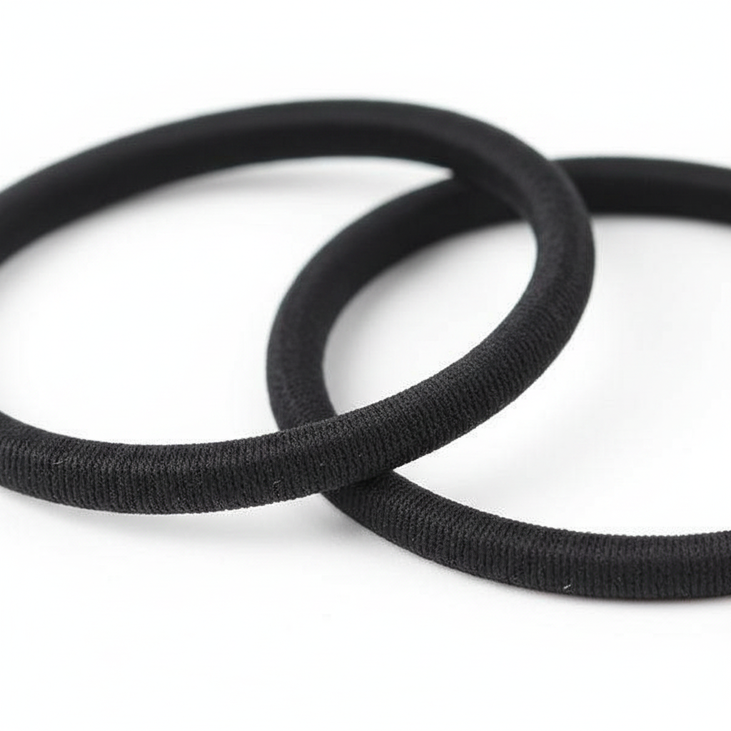 Annie Tangle Free Thin Ponytailers 5 Inch, 24 Count, Black