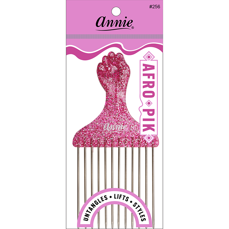 
                  
                    Load image into Gallery viewer, Annie Luminous Fist Afro Pik Asst Color Combs Annie Pink  
                  
                