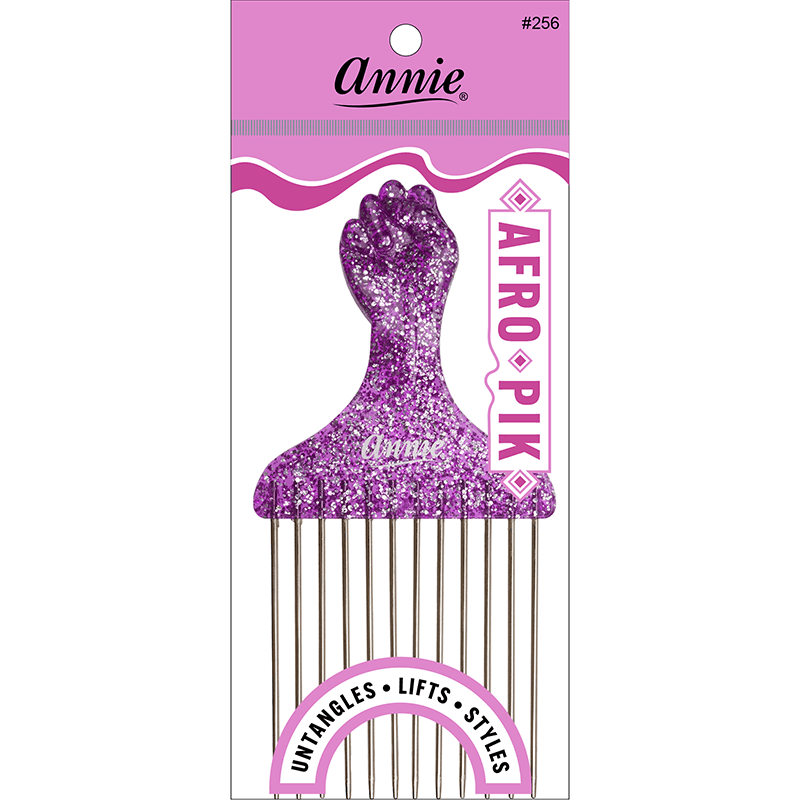 
                  
                    Load image into Gallery viewer, Annie Luminous Fist Afro Pik Asst Color Combs Annie Purple  
                  
                