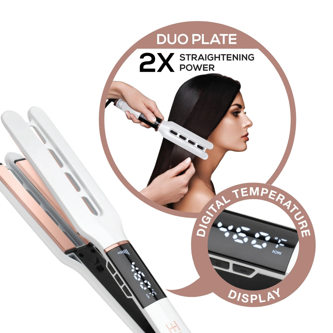 Hot & Hotter Dual Plate Digital Ceramic Flat Iron Annie International