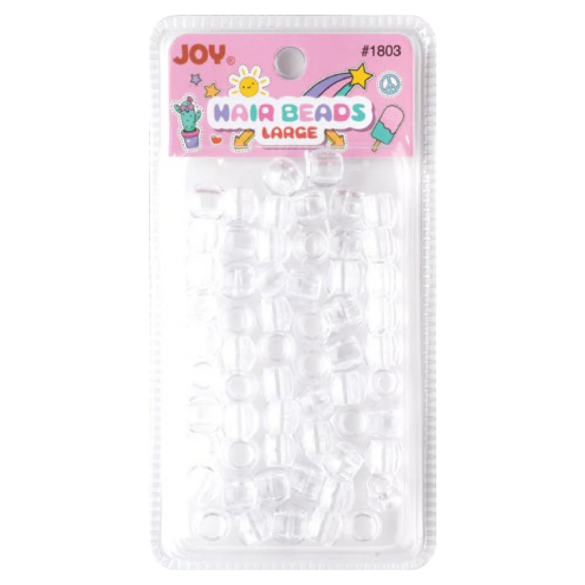 Donna Kids XX-Large 16mm Hair Beads - Clear