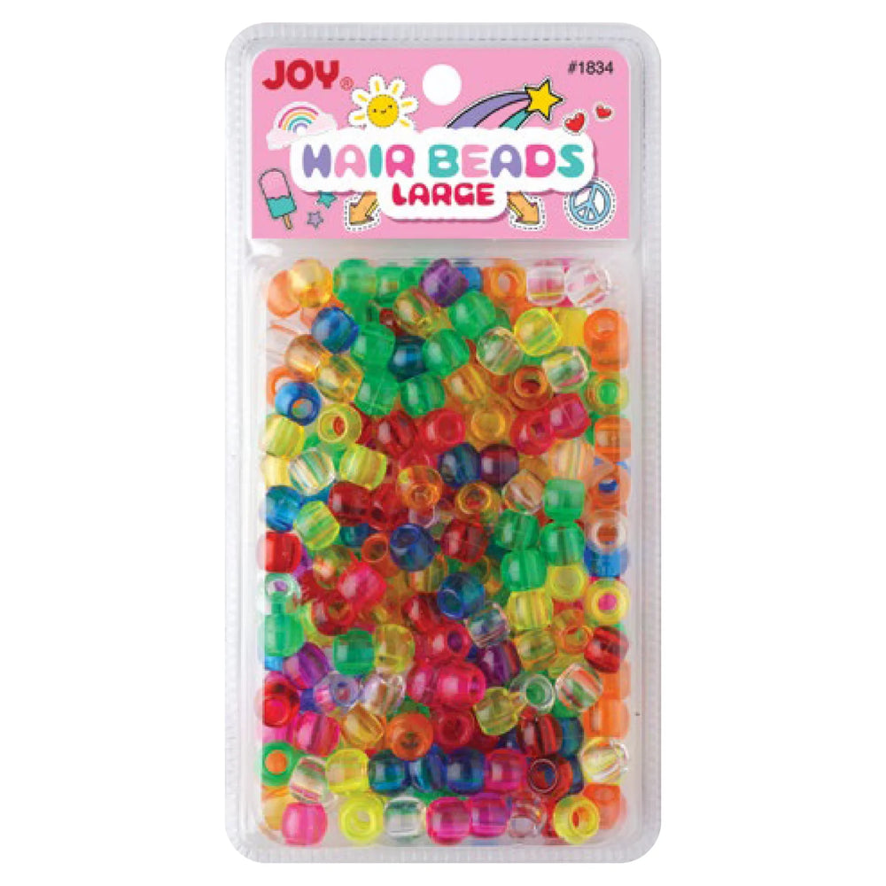 Joy Large Hair Beads 240Ct Clear Asst Color Beads Joy   