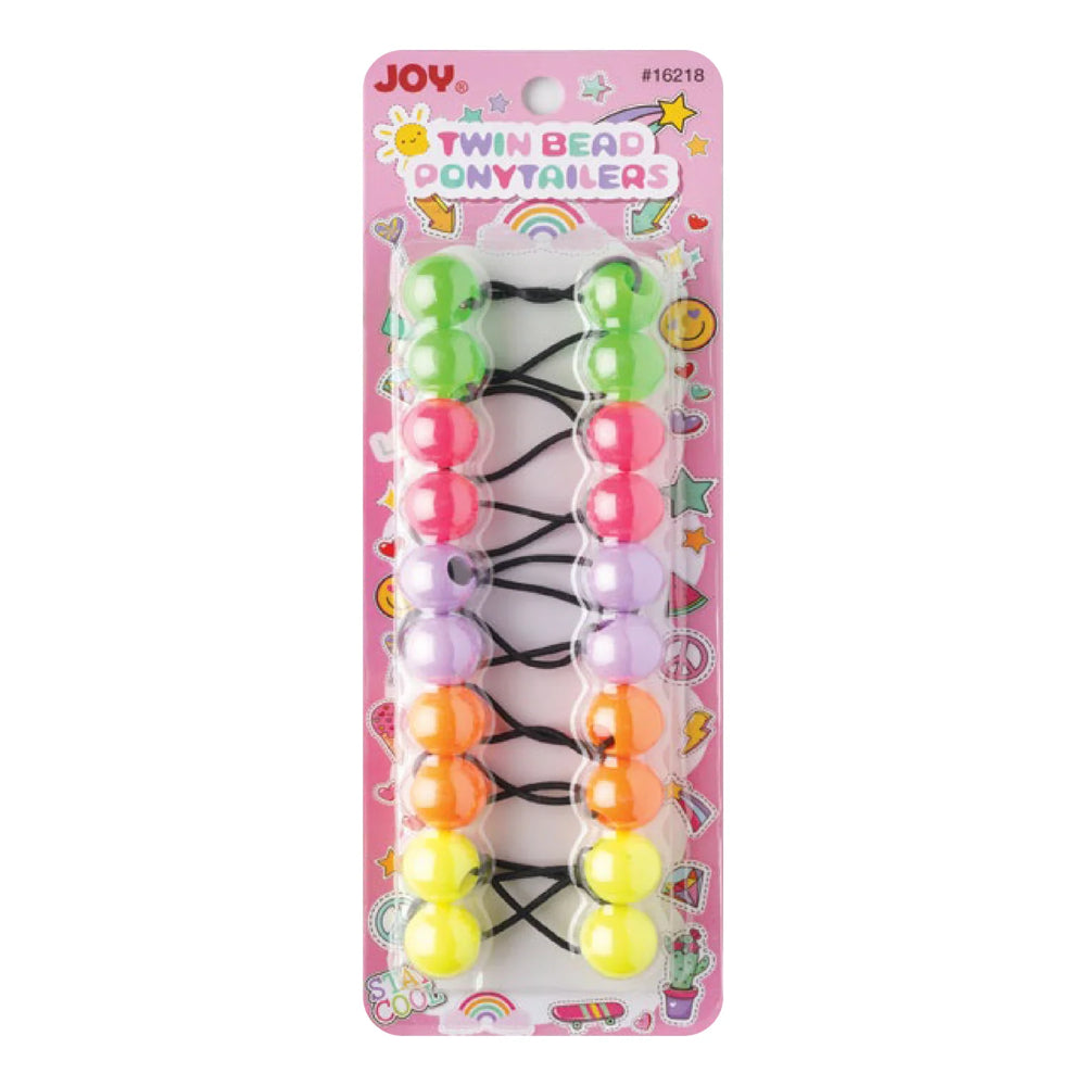 Joy Twin Beads Ponytailers 10Ct Asst Color Ponytailers Joy   