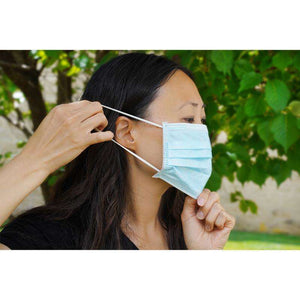 
                  
                    Load image into Gallery viewer, Almine 3-Ply Face Mask One Size 10ct Light Blue Face Masks Almine   
                  
                