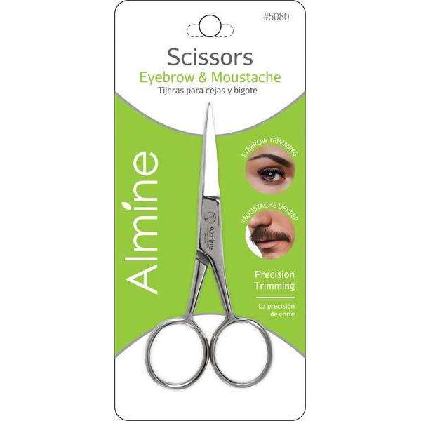 Annie International:Almine Eyebrow And Moustache Scissors 4in, 1 Count, Silver