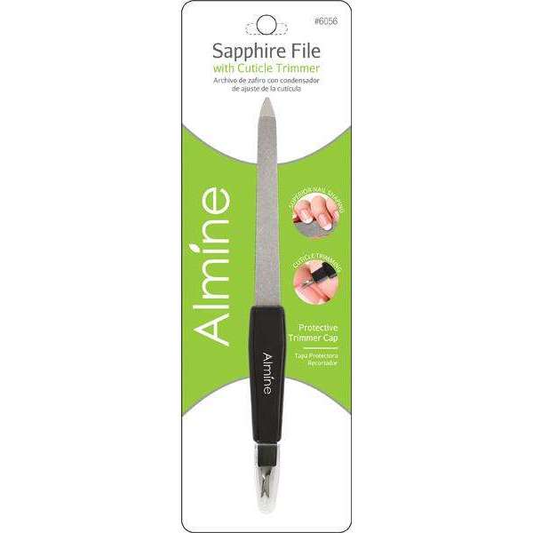 Almine Sapphire File with Cuticle Trimmer Nail Clippers Almine
