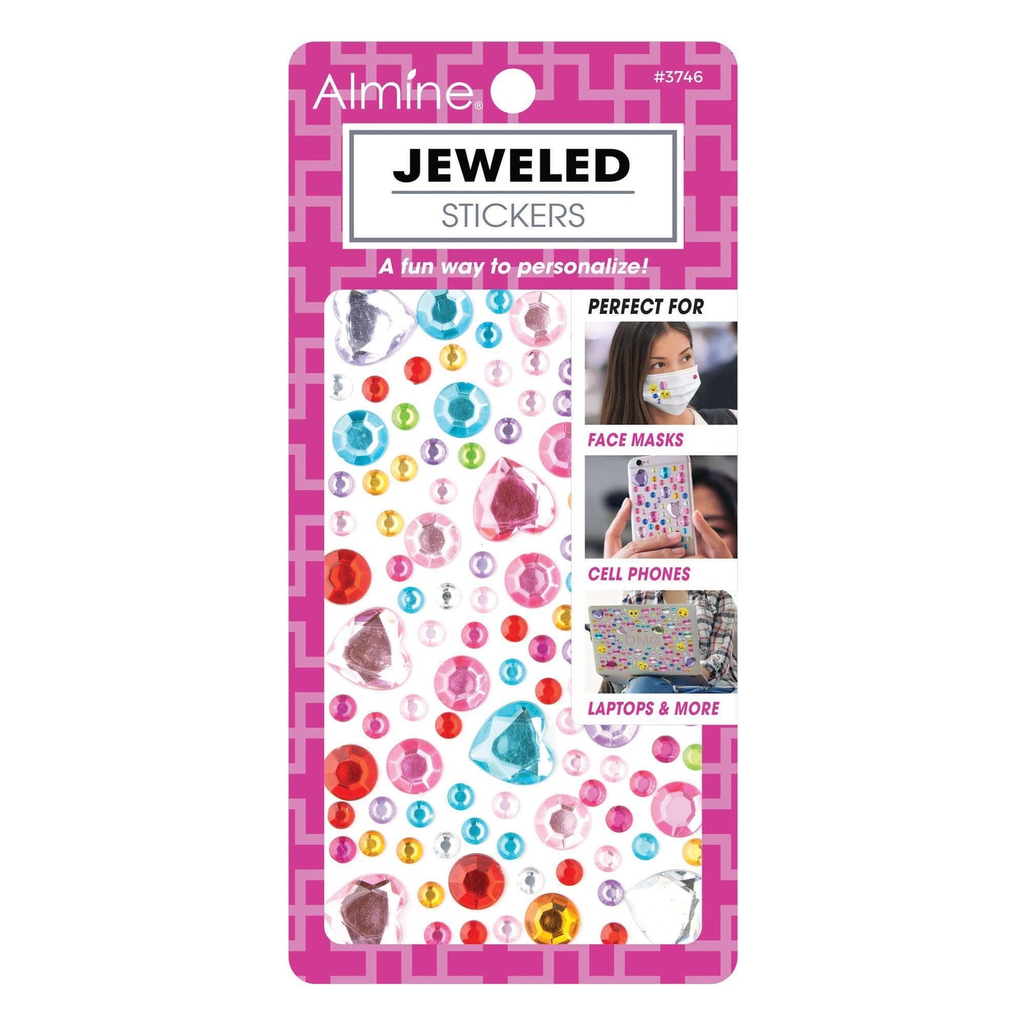 Annie International:Almine Jeweled Stickers, Assorted:Assorted
