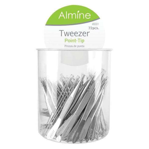 Almine Pointed Tip Tweezer 72ct Tweezers Almine