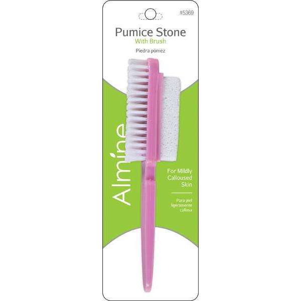 Almine Pumice Stone with Brush Asst Color Pumice Stone Almine Pink