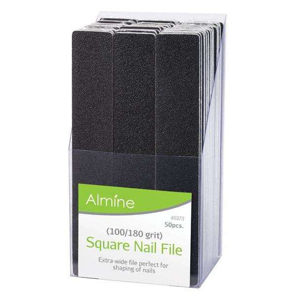 Almine Square Nail Files 7" 50Ct Nail Files Almine