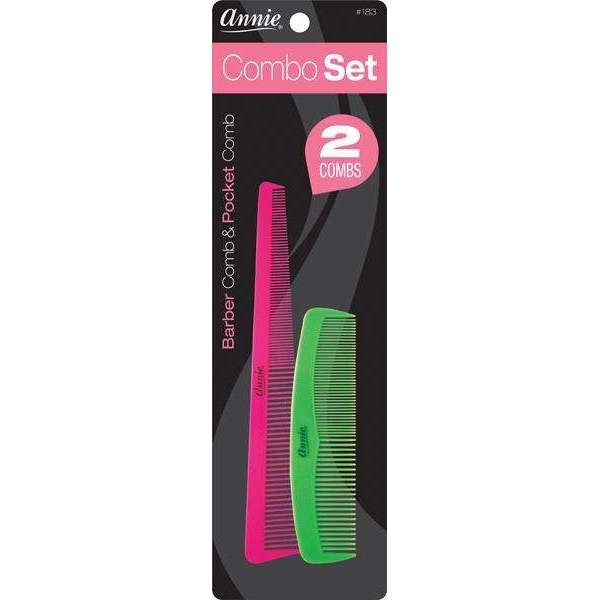Annie International:Annie Comb Set Barber Comb & Pocket Comb