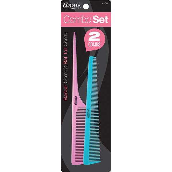Annie International:Annie Comb Set Barber Comb & Rat Tail Comb