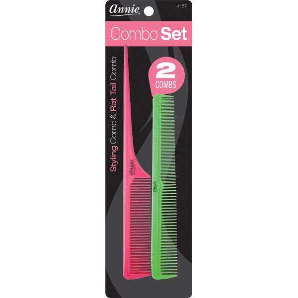 Annie International:Annie Comb Set Styling Comb and Rat Tail Comb