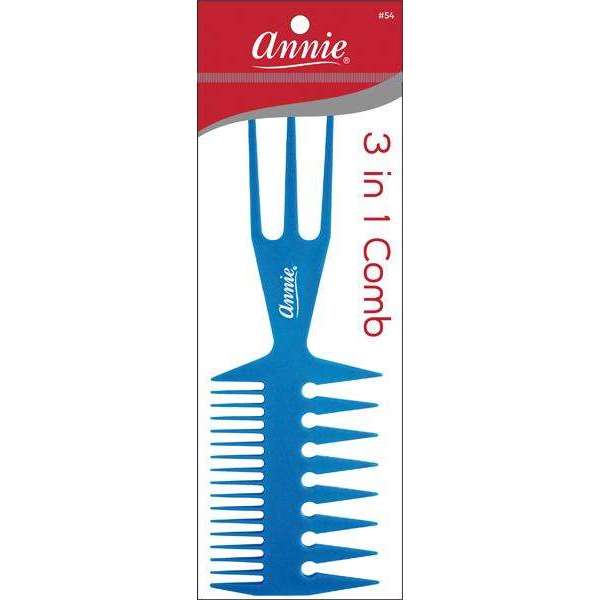 Annie International:Annie 3 in 1 Comb Large Asst Color:Blue