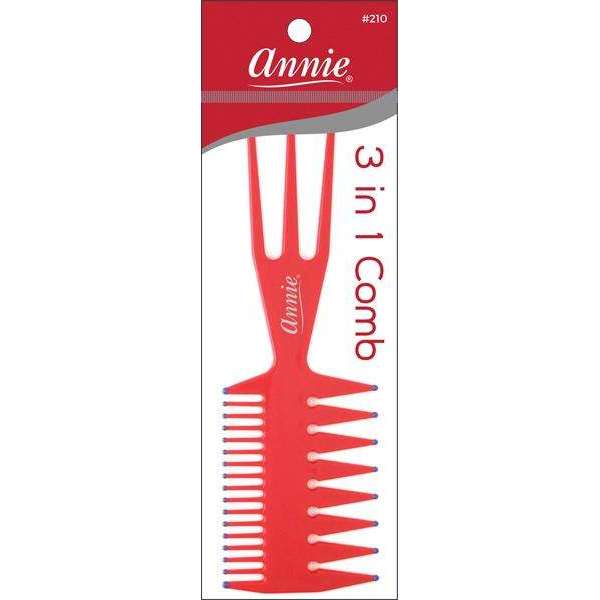 Annie International:Annie 3 In 1 Comb S Asst Color:Pink