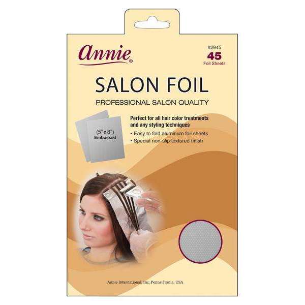 Annie International:Annie Aluminum Salon Foil Sheets, 45 Count Professional Metal Strips, Silver