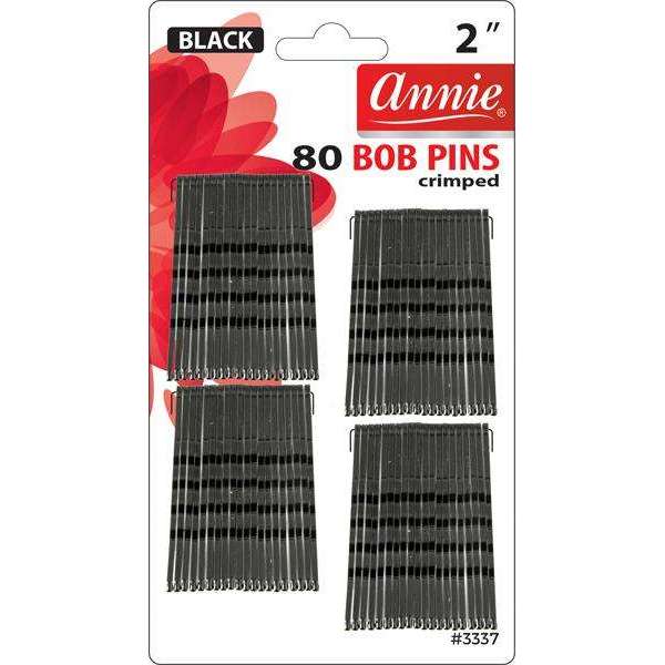 Annie International:Annie Bob Pins 2" 80Ct Black