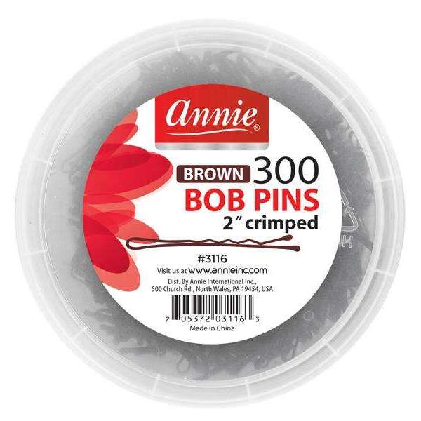Annie Bob Pins 2In 300Ct Brown Hair Pins Annie   