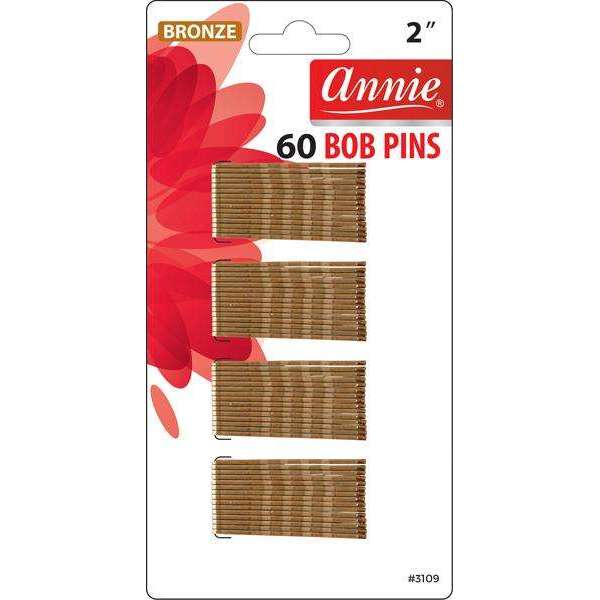 Annie Bob Pins 2In 60Ct Bronze Hair Pins Annie   