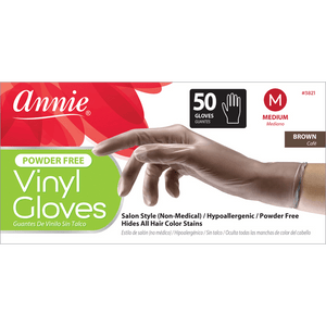 
                  
                    Load image into Gallery viewer, Annie Brown Powder Free Vinyl Gloves 50ct Gloves Annie   
                  
                