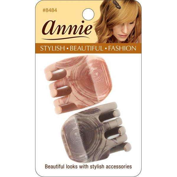 Annie Claw Clip 3.5cm 2ct Brown Hair Clips Annie   