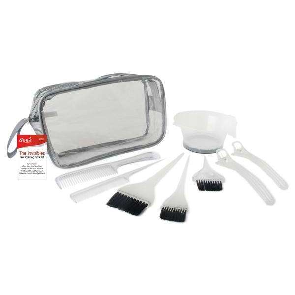 Annie International:Annie Clear Hair Coloring Kit, 8 Pieces Dye Accessories & Brushes Kit, White