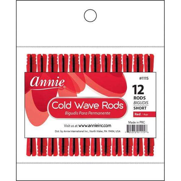 Annie International:Annie Cold Wave Rods Short 12Ct Red