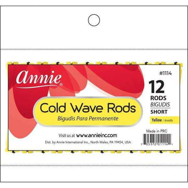 Annie International:Annie Cold Wave Rods Short 12Ct Yellow