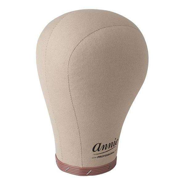 Annie International:Annie Cork Canvas Block Mannequin Head Regular 22in, 1 Count Wig Display, Beige