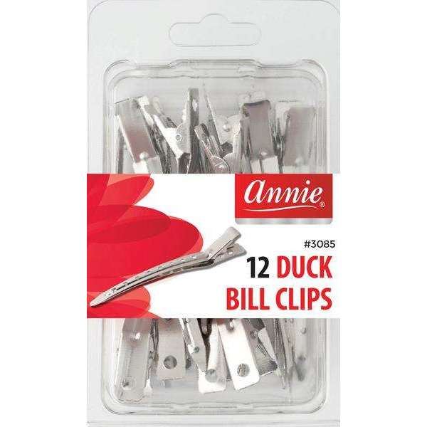 Annie International:Annie Duck Bill Clips, 12 Count Metal Hair Clips, Silver
