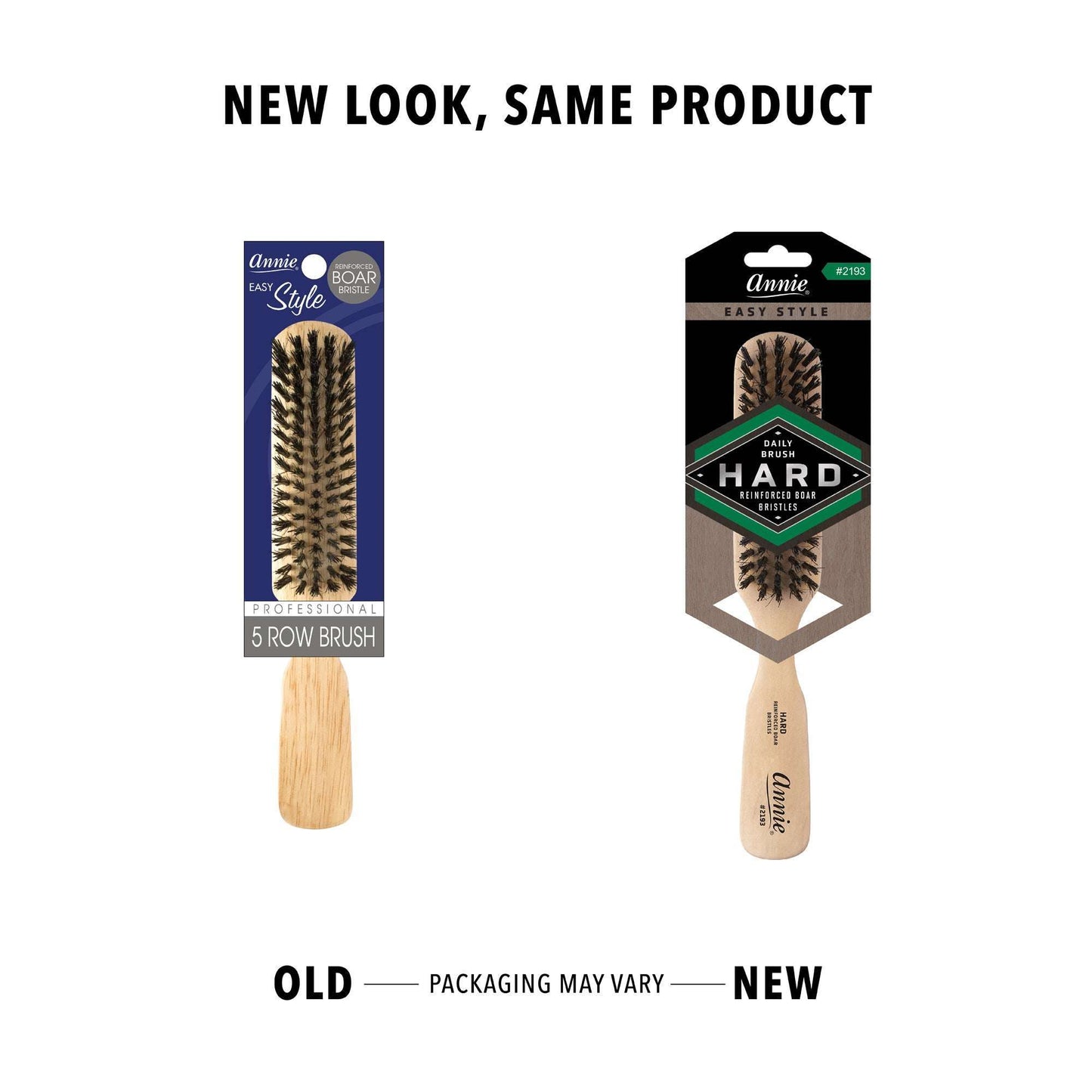 Annie International:Annie Easy Style Reinforced Boar Bristle 5 Row Brush