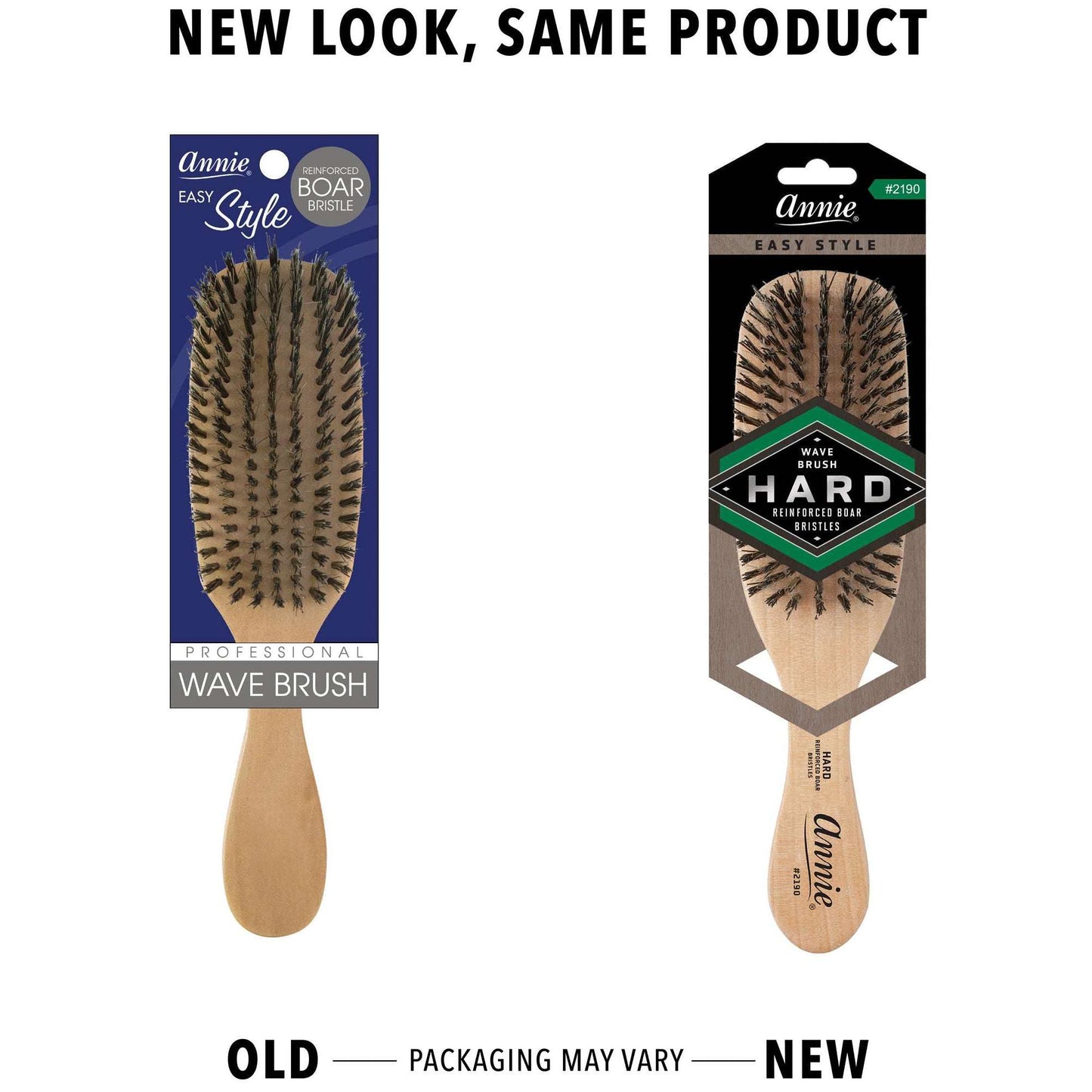 Annie International:Annie Easy Style Hard Reinforced Boar Bristle Wave Brush