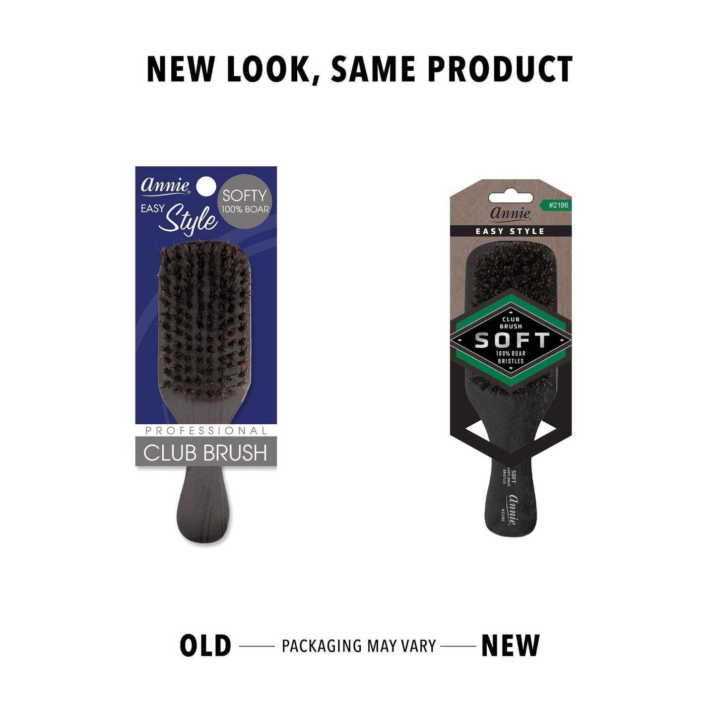 Annie International:Annie Easy Style Soft Boar Bristle Club Brush