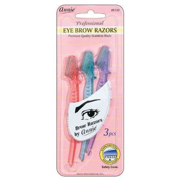 Annie International:Annie Eyebrow Razor Set, 3 Count, Assorted Color
