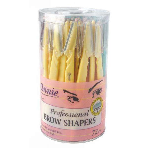 Annie International:Annie Eyebrow Shaper Display 72 Count Bulk Brow Razors, Assorted Color